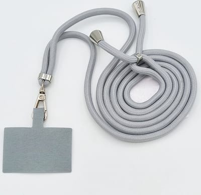 Universele verstelbare telefoonkoord -  grijs - 150 cm