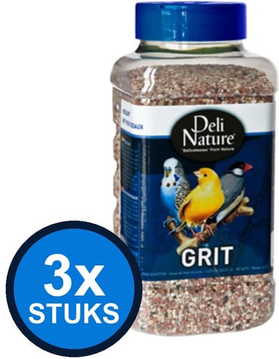 3x Deli Nature - vogelgrit 1,2kg - Vogelvoer - 1.2 kg