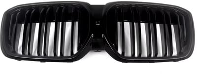Voorbumper - Voor BMW iX3 G08i 2022-2023 - Auto accessoires - Niergrille - Dual lats - M Look - Gloss Zwart