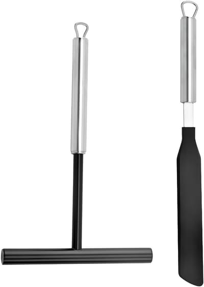 Set van 2 Crepes Collectors en Pancake Dispenser met Spatel van RVS voor Thuis en Keuken, Ideaal voor Bakken en Bakaccessoires