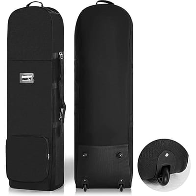 Sac de voyage de Golf avec roues, sac de couverture de voyage de Golf à roulettes en plein air Shoulder Bag noir