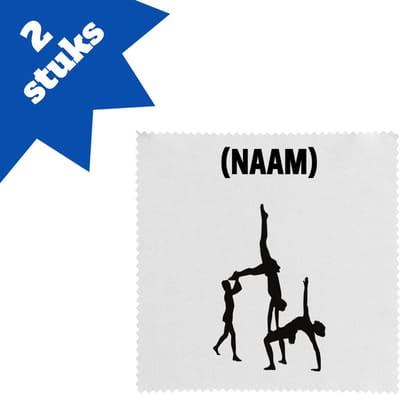 Akyol - acrobatiek met je eigen naam brillendoekjes - Acrobatiek - mensen die acrobatiek beoefenen - acrobaat - mensen die houden van acrobatiek - verjaardag - cadeau - kado - geschenk - gift - 17,8 bij 17,8 cm - 2 stuks