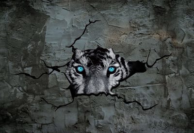 Fotobehang Jaguar Leopard 3D | XL - 208cm x 146cm | 130g/m2 Vlies