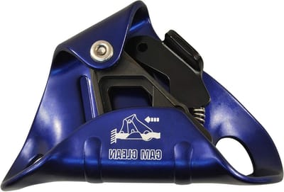 Klimtouw Zekeraar - Abseilapparaat - Veilig Klimmen - Geanodiseerd Aluminium - 17.8 cm - Blauw