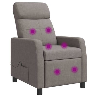 vidaXL - Massage - Relaxstoel - Taupe - Stof