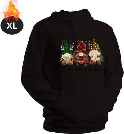 Bovista Kersttrui - Heren - Foute Kersttrui - Christmas Sweater - Kerst Sweater - Christmas Jumper - Hoodie - Zwart - XL
