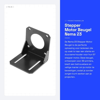 Dailygoods- Steppermotorbeugel Sterk - Beugel - Roestvrij Staal - Geschikt voor NEMA23 - Compacte Afmetingen - Schokbestendig - Motorsteun