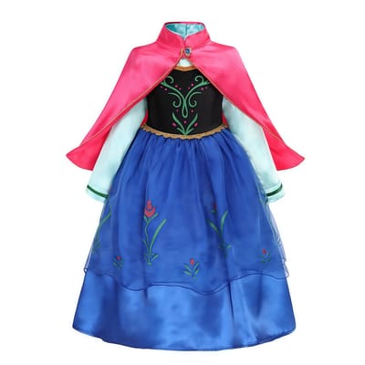Costume Cosplay Princesse Enfant Fille Robe Reine des Neiges Halloween Carnaval Vêtements Mignons Cosplay Vêtements de Soirée pour 2-10 Ans 2-3T(100) pink