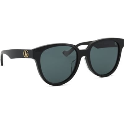 Gucci Dames GG0960SA-002 Zwarte Ronde Kattenoog Zonnebril met Grijze Glazen zwart