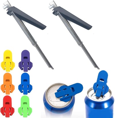 Dailygoods - JSTHHTT 2 stuks professionele handmatige blikopener voor het eenvoudig openen van blikjes en glazen, praktisch, handmatige blikopener voor keuken, robuust en betrouwbaar ontwerp