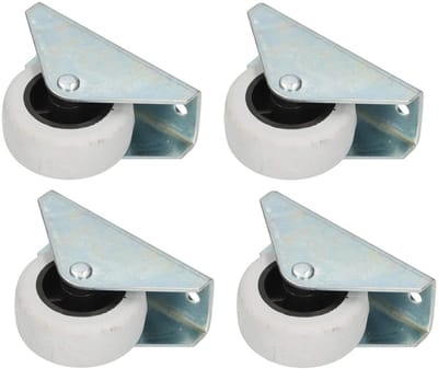 Transportwielen set van 4, Ø 40 mm, rubberen stalen frame, voor alle vloeren