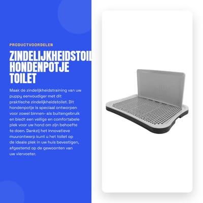 Dailygoods- Hondenpotje Draagbaar - Zindelijkheidstoilet - Muurkolom - Mesh Ontwerp - Eenvoudig Schoonmaken - Veilig Plastic Materiaal - Hondentoilet