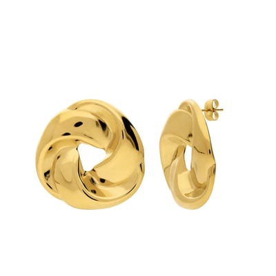 Lucardi Dames Stainless steel oorknoppen voor dames - Oorbellen - Staal - Goudkleurig