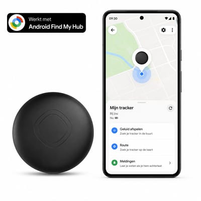 Android GPS Tracker – Werkt met Google Find My App – Locatie Tracker voor Sleutels, Koffer, Fiets, Auto & Huisdier – Vervangbare Batterij – Alleen voor Android – Zwart