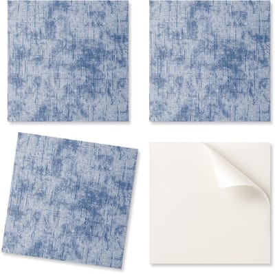 Vinyl wandtegels set met stofachtig patroon 20x20x20 cm