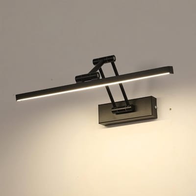 Haobosic Instelbare Spiegel - Spiegelverlichting - Zwart - 9W Neutraal Wit - IP44