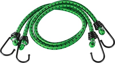 Famanu – Bagagespanner met haak - set van 2 - 60 cm - groen - elastisch en extra sterk - geschikt voor koffers en rugzakken - veilig en betrouwbaar - duurzaam materiaal - ideaal voor reizen en transport