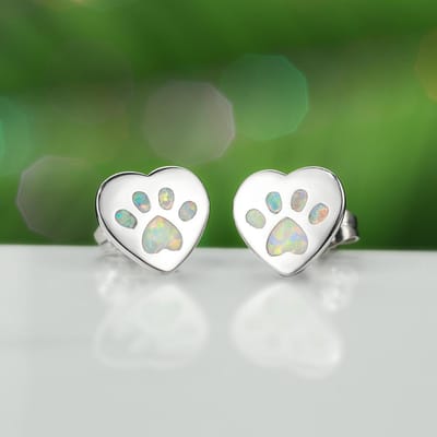 Franse Stijl Nieuwe Romantische en Zoete Liefde Kattenpoot Oorbellen Meisjes Hart Oorbellen Accessoires gray