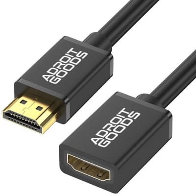 AdroitGoods HDMI 2.0 Verlengkabel 4K 60Hz Male naar Female Ultra HD High Speed HDMI Extender Kabel Verguld Flexibel Duurzaam 0.5 m
