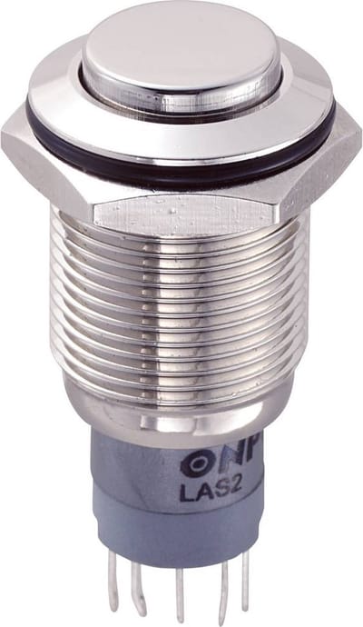 TRU COMPONENTS 701794 LAS2GQH-11/N/P Vandalismebestendige druktoets 250 V/AC 3 A 1x aan/(aan) Moment 1 stuk(s)