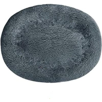 Grijze Pluche Ronde Nest Ovale Slaapzaal Kattennest Kennel Ovaal Nest M 60*80 gray
