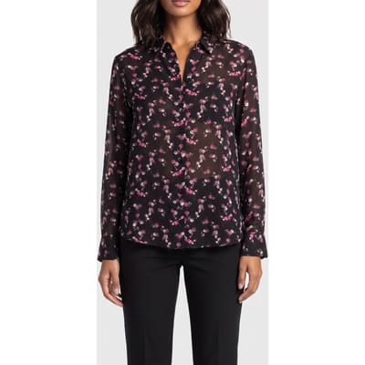 The Kooples Long-sleeved Shirt W Classic Collar Black Maat: 34 | Longsleeves Outlet | Dames | Zwart