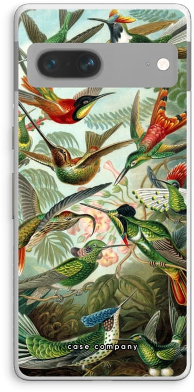 Case Company® - Hoesje geschikt voor Google Pixel 7 hoesje - Haeckel Trochilidae - Soft Cover Telefoonhoesje - Bescherming aan alle Kanten en Schermrand