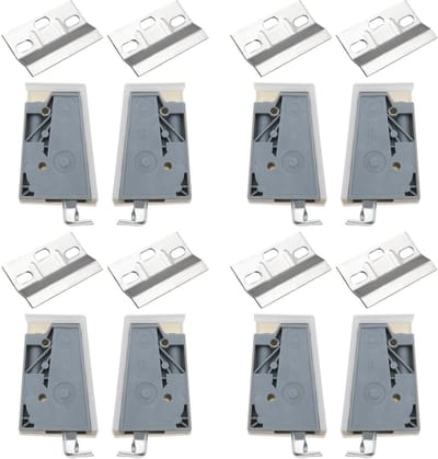 Dailygoods- Opknoping Beugel 8 Stuks - Muur Hanger Plaat - Laadvermogen 100-150 kg - ABS/Koudgewalst Staal - Afmetingen 67x36x17 mm - Sterke Corrosiebestendigheid - Wandbeugel