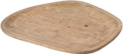 Decoris decoratiebord mangohout ovaal 46x37x1.5cm bruin