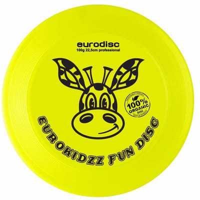 Kinderfrisbee Eurodisc Kidzz Giraffe 100 gr Yellow ED0100YLGF Geel 23 cm