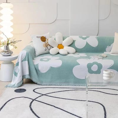 Jacquard Chenille Bankhoes Stof Bankdeken Hoes Volledige Hoes Universele Bankhanddoek Hoes Stofdicht Bankkussen Met Kwast 180x130cm 1pcs