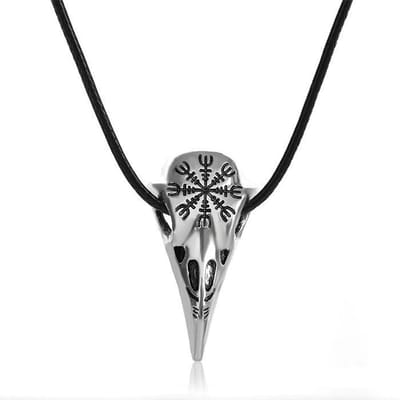 LGT Jewels heren ketting Edelstaal Kraai Schedel Amulet