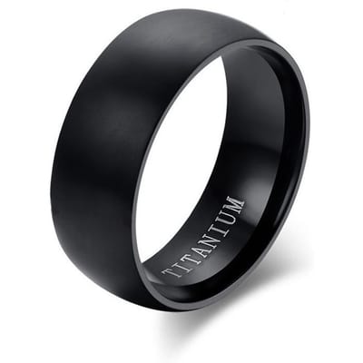 Klassieke mannen roestvrijstalen ringen zwart effen eenvoudige vintage ringen voor mannen trouwringen kerstfeest sieraden cadeau 11 black