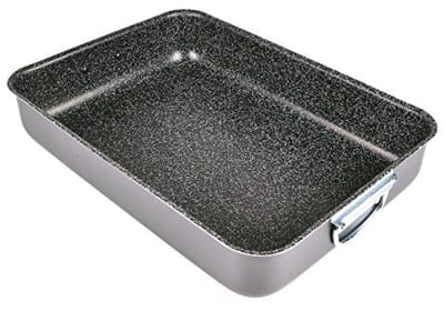 Lasagnevorm 25 x 18 cm - Aluminium ovenschaal met antiaanbaklaag - Zwart - Ovenbestendig