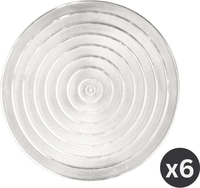 Placemat CAPELINNI rond, SET/6, dia 39.5 cm, zilver
