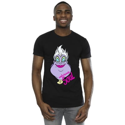 Disney Heren Schurken Ursula Ongelukkige Ziel T-Shirt (Zwart)