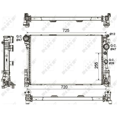 Radiator, motorkoeling NRF 53140