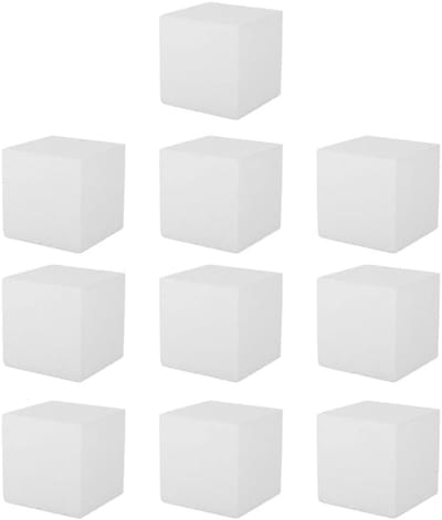 Schuimblokken Knutselen - DIY Ambachten - Bloemstukken Maken - Lichtgewicht Materiaal - 8x8x8cm - Wit