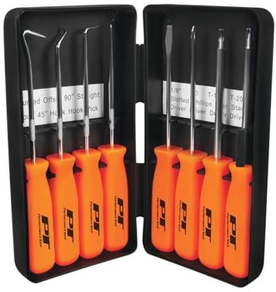 8-delige precisie pick en driver set met schraper - ideaal voor gedetailleerd werk