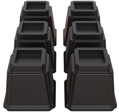 Zware Meubelverhogers 12,7 cm - Set van 6 voor Banken, Stoelen en Tafels - Zwarte Bedverhogers