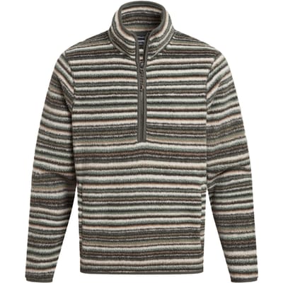 Craghoppers Heren Tatton II Contrast Gestreept Fleece Top (Bosgroen)