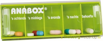 Pillendoosje voor 1 dag met 5 vakken - Nederlands - Anabox