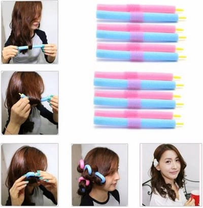 Soft Foam Papillot EPE Softsticks 12 delige set Haarkrullerset - Foam Papillotten - Haarsrullerset Haarrollers / Haarkrullers / Krulspelden Set - Foam Papillotten - Krullen - Hair Foam Rollers - Heble