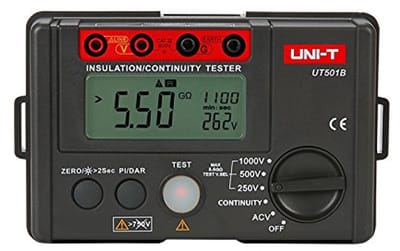 Isolatieweerstandstester 250V/500V/1000V voor professioneel gebruik