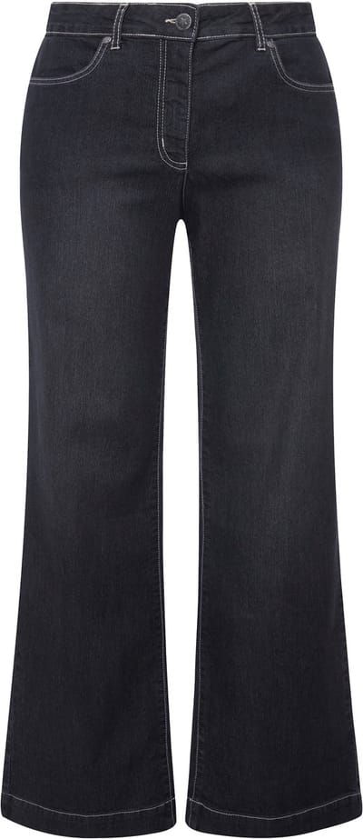 Angel of Style - Dames - Jeans Nora wijd en recht stretchcomfort 4-pocket - Zwart - Maat 23