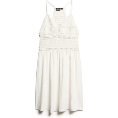 Superdry - Jersey min-jurk met kanten details - Dames - Jurken