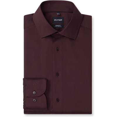 OLYMP Luxor Overhemd, modern fit, Global Kent, Chianti