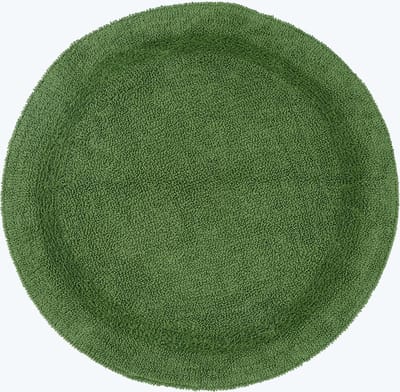 Homescapes Ronde Badmat Varengroen 80 cm gemaakt van 100% Katoen