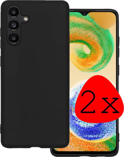 Hoesje 2 Stuks - Geschikt voor Samsung Galaxy A04s - Sterk & Shockproof - Case Siliconen - Back Cover - Telefoon Hoes - Zwart