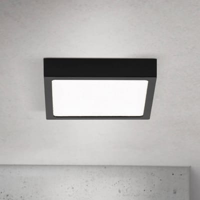 ORION LED plafondlamp Disc, zwart Lengte 14 cm, CCT Metaal
